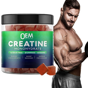 도매 100% 유기농 자체 브랜드 운동 전 에너지 보충제 근육 강화제 크레아틴 모노하이드레이트 구미 캔디 10-19g - Product Image 1