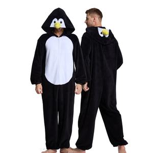 Wholesale Adult's Hoodie Animal Pajamas Winter Soft Polyester Kigurumi <strong>Onesie</strong> Women/<strong>Men</strong> Jumpsuit Cosplay Family Matching Pyjamas - Product Image 3