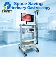Système d'endoscopie vétérinaire EURVET 8,0 mm avec gastroscope CMOS, accessoires, moniteur, chariot et pompe d'aspiration