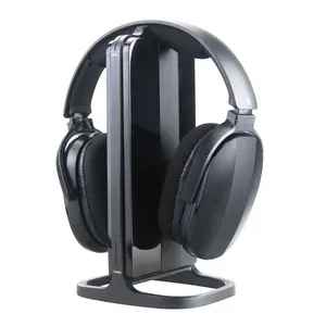 Wholesale low price 2.4GHz RF 100ft Wireless TV Headphones Over Ear Stereo Headsets Charging Dock Rechargeable Batteries