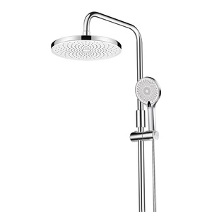 Ensemble <span class=keywords><strong>de</strong></span> douche pluie à tête unique haute pression Robinets thermostatiques en ABS poli Grand pommeau <span class=keywords><strong>de</strong></span> douche <span class=keywords><strong>de</strong></span> bain amélioré pour appartements - Product Image 1