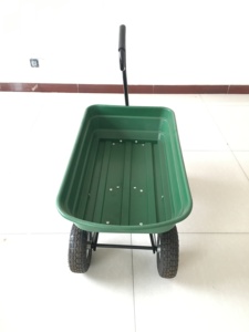 <span class=keywords><strong>Cargo</strong></span> Beach Trolley Rolling utilwagon giardino Dump carrello per prato pesante in acciaio cartone di plastica Qidi Flower 4 ruote 990 Lbs - Product Image 5