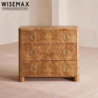 WISEMAX FURNITURE Chambre à coucher de luxe 3 tiroirs Commodes en MDF Buffet de salon en bois Armoire de rangement pour hôtel et maison