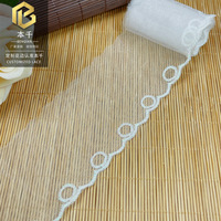 LEIXUSI 5,5 cm Dentelle en maille ondulée blanche, Bande de dentelle décorative pour poignets, vêtements pour enfants, textile de maison et projets DIY faits main en gros
