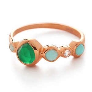 Nhẫn cưới nửa <span class=keywords><strong>eternity</strong></span> mạ vàng 18K cao cấp, bạc 925 nguyên chất, đính đá quý nhiều màu, kiểu viền sang trọng - Product Image 6