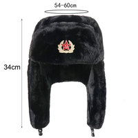Gorro Ruso Ushanka con Orejeras para Invierno, Cálido, Impermeable, Cortavientos, para Deportes al Aire Libre, Unisex
