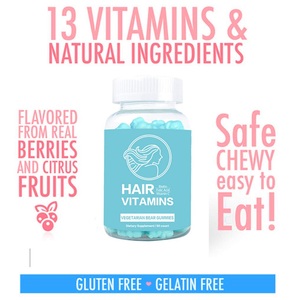 Label pribadi dewasa Biotin Multivitamin kolagen pertumbuhan rambut seng kuku dukungan 100% permen Gummy alami - Product Image 5