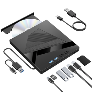 Ver películas de copia de seguridad de datos Multifuncional CD Writer Burners Unidad óptica USB Reproductor de DVD externo Unidad de lector de tarjetas - Product Image 1
