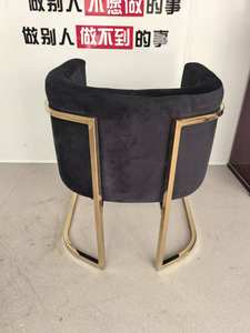 Fauteuils modernes contemporains pour salle d'attente, lecture, salon, salle à manger, bleu, beige, marron, velours, fauteuil d'accent français - Product Image 4