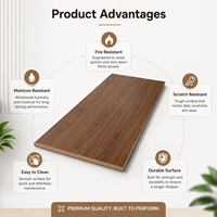 Panneau MDF mélaminé à grain de bois résistant au feu et à l'humidité pour usage hôtelier avec installation sur site