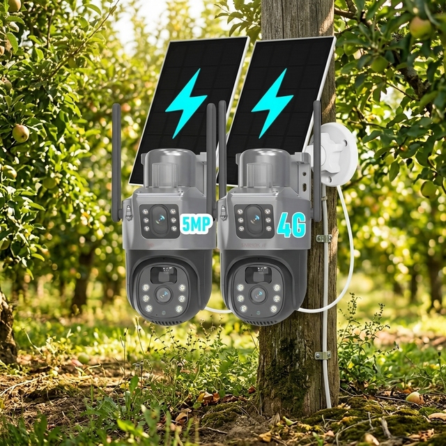 Jortan QS12-B4L Sale 6MP WIFI 4G IP PTZ PIR Human Tracking Mobile Detection 360 Rotation Outdoor Network Security Solar Camera