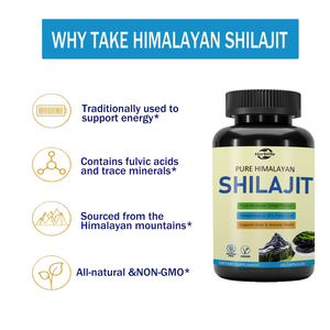 Capsules de Shilajit Naturel à Marque Blanche OEM 1000mg – Extrait de l'Himalaya pour le Soutien Énergétique – Végétalien, Sans OGM, Sans Gluten - Product Image 3