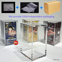 Boîte de présentation en acrylique transparente personnalisée SHP pour jeu de cartes japonais TCG One Piece, pour boîte de booster One Piece en anglais
