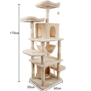 Torre rascadora para mascotas, marco de escalada de lujo, Casa Grande, árbol para gatos - Product Image 6