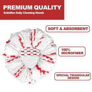 4 paquets de recharges compatibles avec <span class=keywords><strong>Vileda</strong></span> EasyWring Mop Têtes de microfibres de rechange lavables en machine pour un nettoyage en profondeur. - Product Image 4
