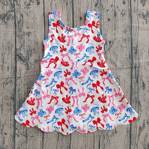 Pre-orden MOQ 5: Vestido de yoga con estampado festoneado para niños, estilo Halloween, suave y moderno, de boutique, de elastano/algodón orgánico, ropa deportiva al por mayor. - Product Image 1