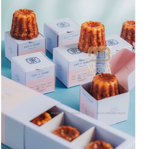 Cajas de papel para llevar de grado alimenticio a prueba de grasa, Keluli plegable impreso para Croissant Canele Sugar Jelly-Matt, papel de arte laminado - Product Image 3