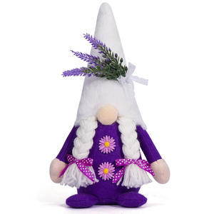 Linda Popular Four Seasons Primavera Lavanda Muñeca sin rostro <span class=keywords><strong>Enano</strong></span> Anciano Muñeca Decoración de escritorio Ornamento - Product Image 6