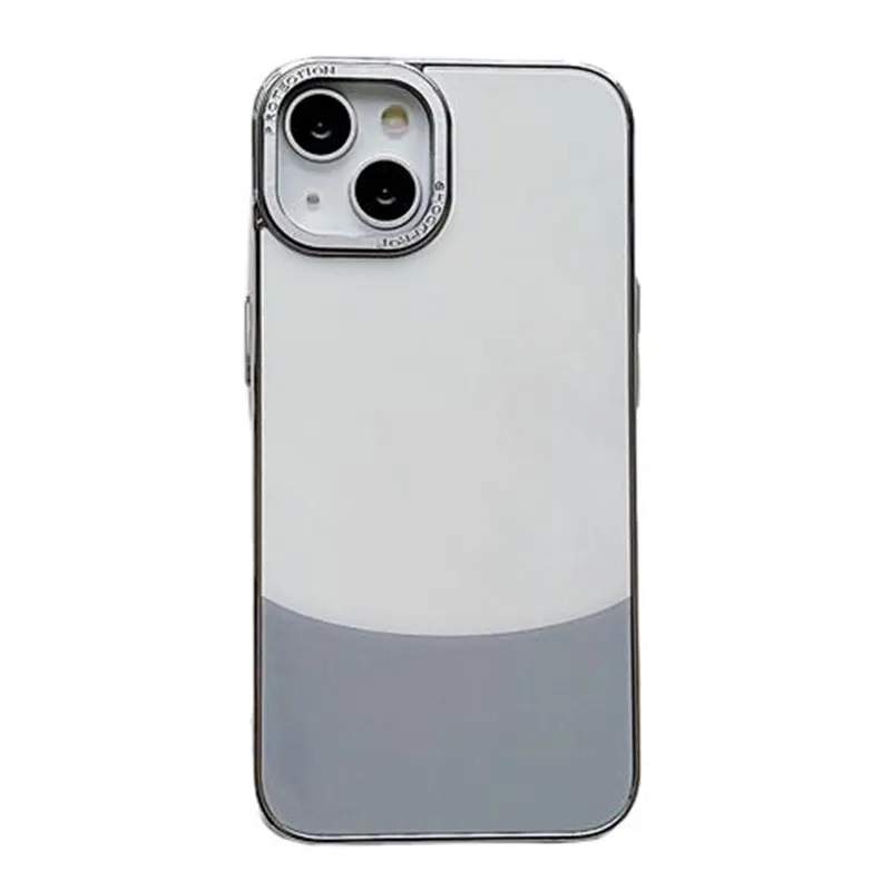 Luxus Spleiß farben Gehärtete Glas Backplane Handy hülle Für iPhone 15 14 Plus 12 13 14 15 Pro Max Stoß feste TPU Stoßstangen abdeckung