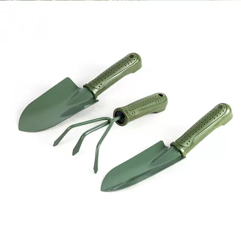 Leizisure High Quality Kids Garden Tools Mini Customized Gardening Shovel Spade Kit 3 in 1 for Flower Pot Planter Use