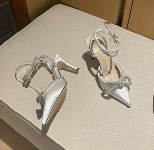 Estate elegante di alta tasso di riacquisto bling nude <span class=keywords><strong>tacchi</strong></span> a spillo a punta per le donne - Product Image 3