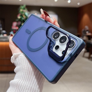 Funda Magnética para Teléfono con Soporte de Lente Metálico Invisible para Samsung S24 S25 Ultra A36 A56, Fundas Móviles Anticaídas - Product Image 4