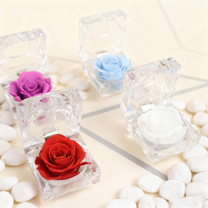 Collier avec pendentif rose en acrylique transparent, romantique et créatif pour la Saint-Valentin, boîte à bijoux rose, idéal pour la fête des mères - Product Image 2