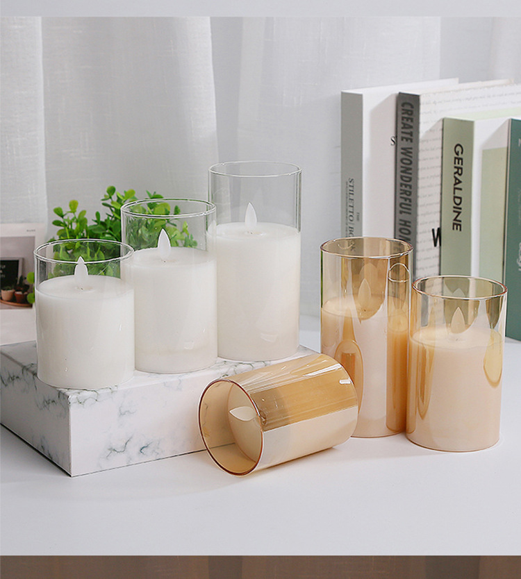 Candele, candele finte elettriche senza fumo con stoppino mobile