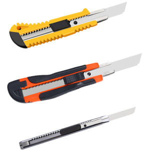 มีดอเนกประสงค์ Wokwell SK-5 สีเหลือง สแตนเลส ใบมีดแบบหักได้ ด้ามจับยาง พร้อมโลโก้สั่งทำ - Product Image 1