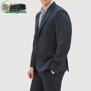 Veste de costume homme ajustée, blazer formel slim, simple boutonnage, col cranté, manches longues, pour affaires, bureau, mariage - Product Image 1