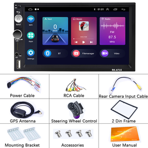 (EU cổ phiếu) podofo 2 + 64GB <span class=keywords><strong>Android</strong></span> xe Đài phát thanh stereo 2 Din 7 "Carplay <span class=keywords><strong>Android</strong></span> tự động GPS Wifi Hi-Fi âm thanh FM RDS USB phổ OEM - Product Image 6