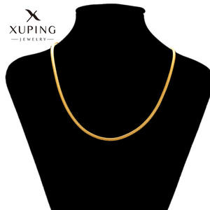 Bijoux XUPING En Gros Cuivre Plaqué <span class=keywords><strong>Or</strong></span> Couleur 18 Carats 14 Carats 24 Carats Collier <span class=keywords><strong>Chaîne</strong></span> Maille Maillons Box Serpent Cubaine Mode Hip Hop Rapper Homme - Product Image 4