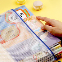 Bolsa organizadora transparente de PVC para documentos, bolsa de sobre con cremallera, carpeta de archivos, con bloqueo, B5, B4, A4, A5, A6