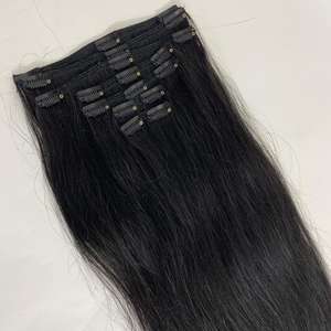 Extensions de cheveux humains yaki clip ins pour les femmes noires de cheveux humains Vietnam - Product Image 6