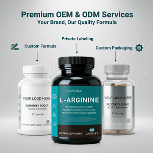 כמוסות תוסף תזונה ל-ארגינין למבוגרים - 60 כמוסות/בקבוק, אריזה בהתאמה אישית, מותג פרטי, תמיכה בייצור OEM, תומך באוקסיד חנקני 2 - Product Image 2