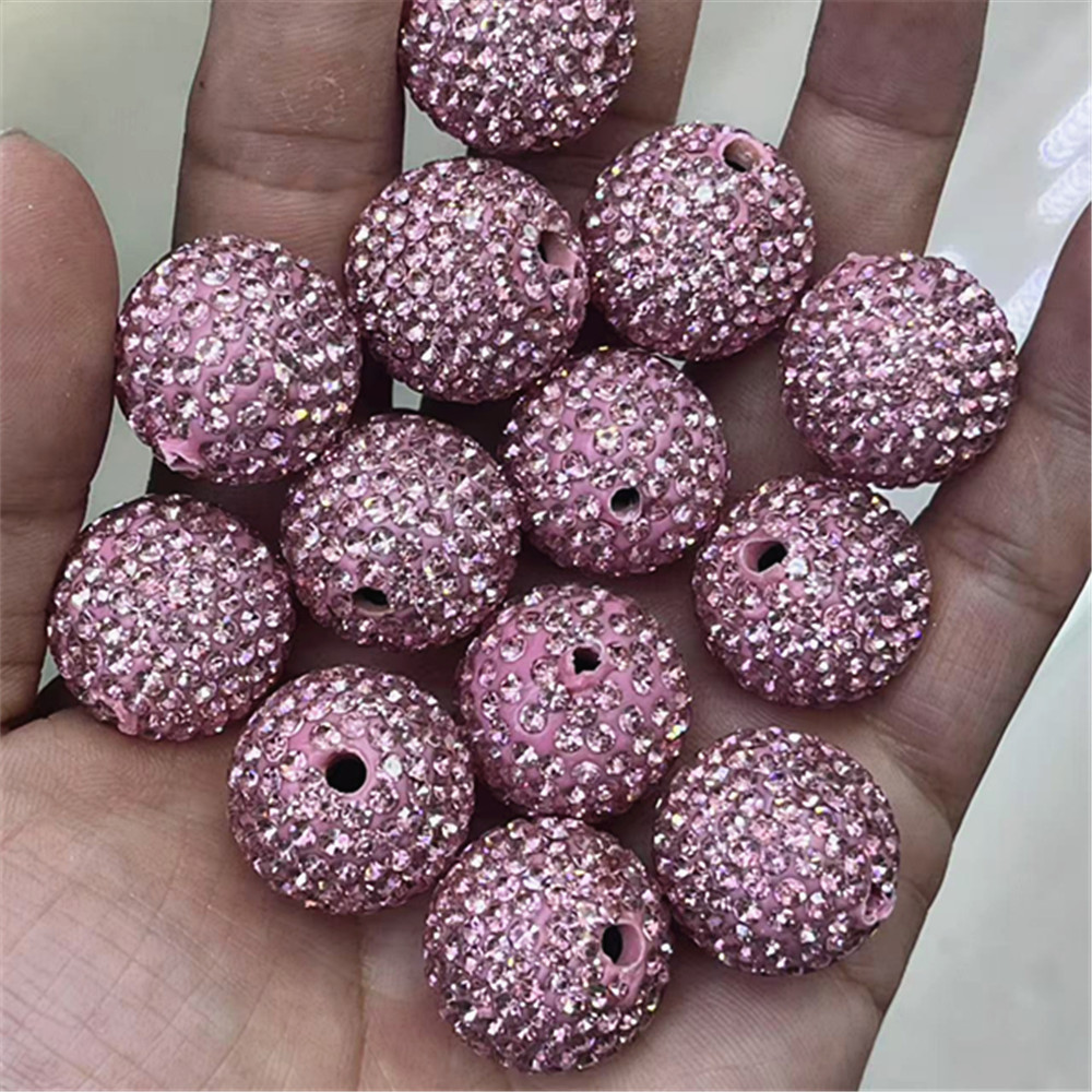 High Quality Chunky Disco Ball Focal Fancy Beads 20mm Polymer Clay Beads Rhinestone Beads 20mm for Pens Jewelry Making Bulk