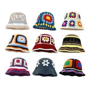 Bán Buôn Tùy Chỉnh Thời Trang Hoa Mùa Đông Dệt Kim Ngư Dân Cap Handmade Hollow Phụ Nữ Cô Gái Crochet Xô <span class=keywords><strong>Hat</strong></span> Cho Mùa Hè - Product Image 2