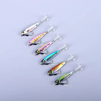 Umpan Pancing Logam 3D Print 15g 30g 40g 60g 80g untuk Air Asin dengan Kail, Umpan Keras Simulasi Jatuh Lambat untuk Ikan Perch dan Carp