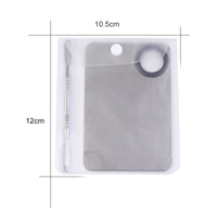 Vente en gros d'outils de maquillage de haute qualité Mélangeur cosmétique Rectangle en acier inoxydable Palette mixte avec spatule