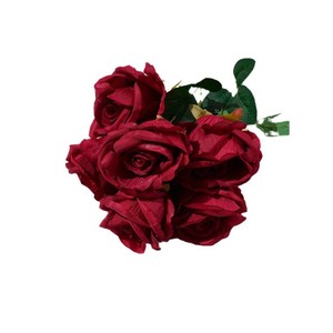 Ramo de Rosas Artificiales Anna Rose, 7 Cabezas, Rosas de Seda con Tacto Natural, Decoración para Bodas - Product Image 5