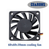 Ventilateur de refroidissement PC Gdstime GDA6010 60x60x10mm 12V sans balais à roulement à bille en plastique avec dissipateur thermique, fonction FG, 3500 tr/min