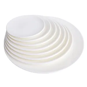 Оптовая цена на заказ, Круглая Простая белая небьющаяся пластиковая посуда, меламиновые тарелки для ресторана