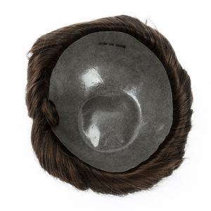 Postizo de Cabello Rizado para Hombre, Base de Encaje Transpirable con Nudo Único de PU, Cabello Humano Negro para Zonas con Cabello Fino - Product Image 3