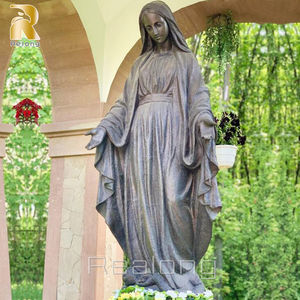 Scultura delle statue del giardino della vergine maria del bronzo cattolico religioso della decorazione all'aperto da vendere - Product Image 1