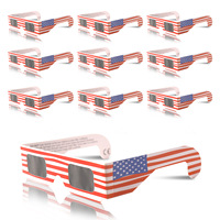 8 avril 2024 Conception personnalisée ISO Eclipse Visualisation 3d Lunettes en papier Lunettes d'éclipse solaire