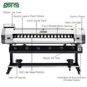 बड़ी छूट बड़े प्रारूप 1.6m 1.8m 2.5m डाई उच्च बनाने की क्रिया मुद्रण मशीन vinyl प्रिंटर मशीन पर्यावरण विलायक प्रिंटर