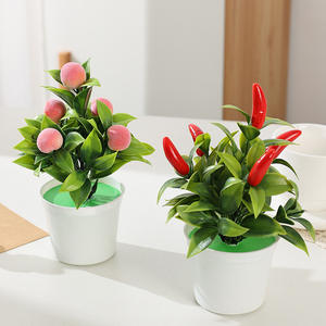 Hecho a mano Navidad Año Nuevo Día <span class=keywords><strong>de</strong></span> San Valentín Frutas artificiales Plantas en maceta Adornos <span class=keywords><strong>de</strong></span> mesa realistas para el Día <span class=keywords><strong>de</strong></span> la madre - Product Image 1