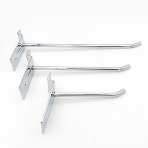 ตะขอแขวนแผงเหล็กชุบโครเมียมแบบหนาพิเศษ ขนาด 200/300 มม. แบบด้านเดียว สำหรับใช้ในซูเปอร์มาร์เก็ต - Product Image 3