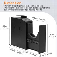 Coffre-fort pour arme de poing pour table de chevet, bureau, côté lit, camion, porte coulissante de voiture, coffre-fort pour arme de poing avec accès par empreinte digitale, code PIN, clé