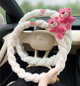 Housse de <span class=keywords><strong>volant</strong></span> de voiture de dessin animé drôle pour dame décoration automatique couverture de poignée de <span class=keywords><strong>volant</strong></span> universelle - Product Image 2